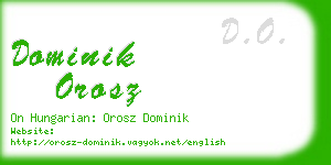 dominik orosz business card